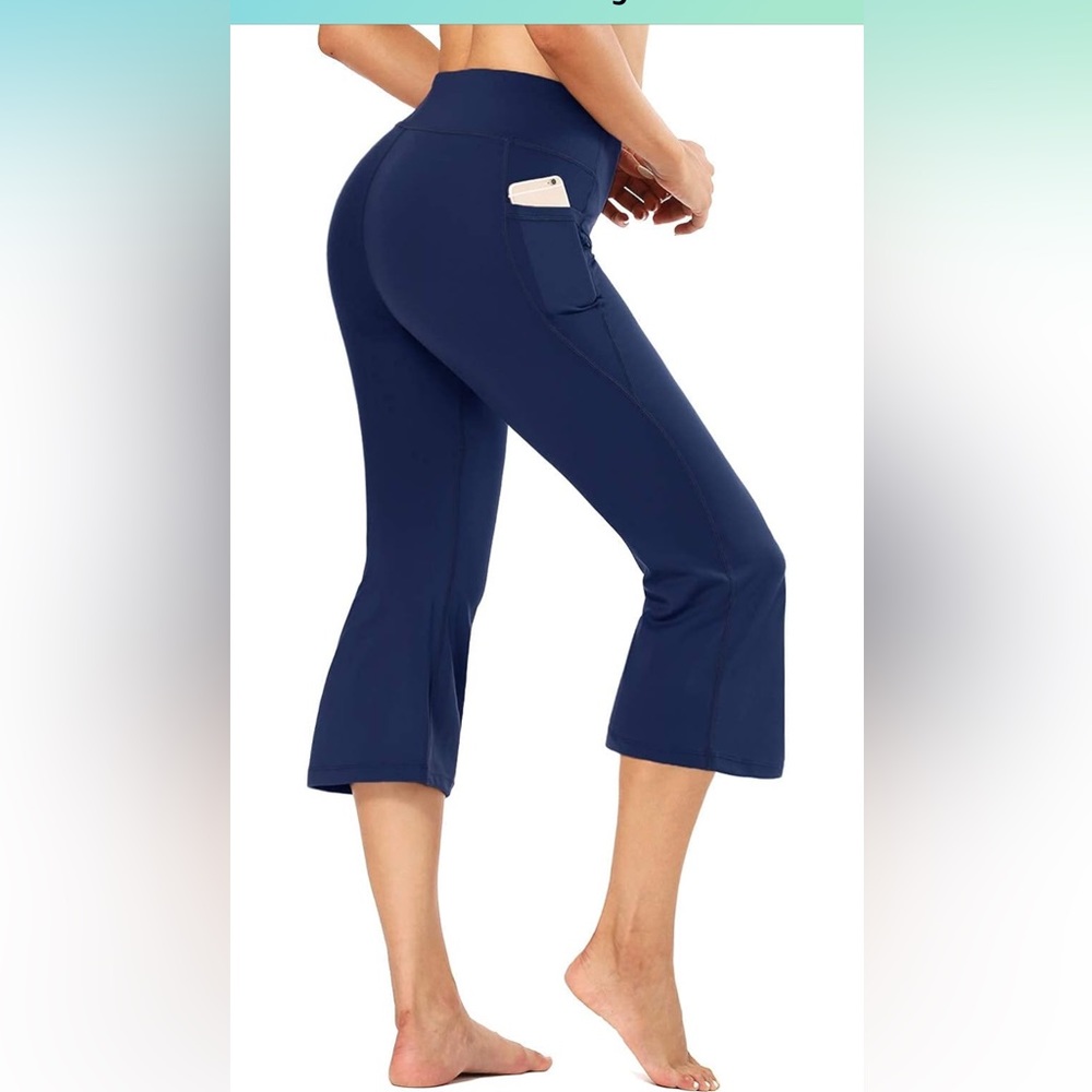 First Way Buttery Soft Women’s Bootcut Yoga Pants Capris with 3 Pockets Size S - Picture 6 of 7